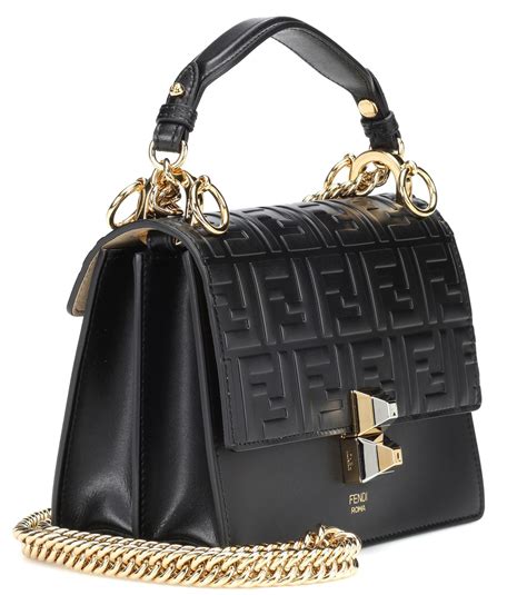 fendi black kan i small leather shoulder bag replica|Kan I Black Leather Bag .